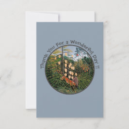 Tarjeta De Agradecimiento Colección Henri Rousseau Tiger & Bull Fiesta Items