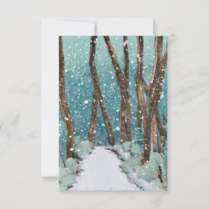 Tarjeta De Agradecimiento Colección Winter Walk