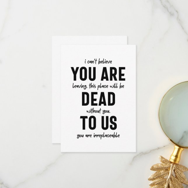 Tarjeta De Agradecimiento colega despedida, jubilación, adiós de coworker, (Anverso/Reverso In Situ)