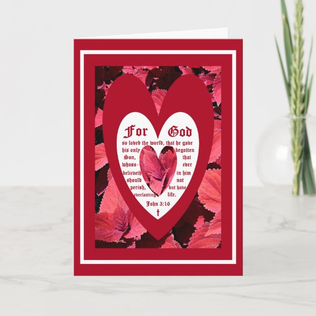 Tarjeta De Agradecimiento Coleus Close-up con John 3:16 (Anverso)