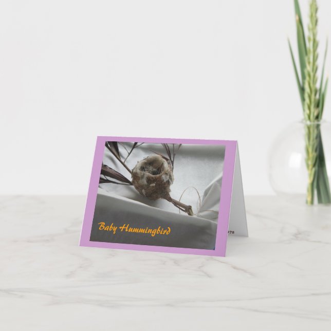 Tarjeta De Agradecimiento Colibrí del bebé (Anverso)