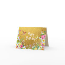 Colibrí floral de oro Opulencia