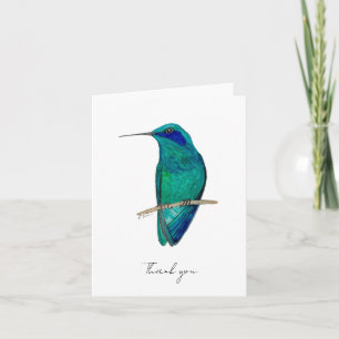 Tarjeta De Agradecimiento Colibrí violeta mexicana
