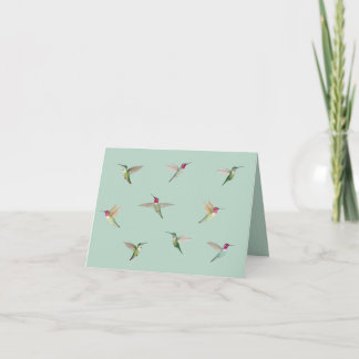 Tarjeta De Agradecimiento Colibríes de Anna