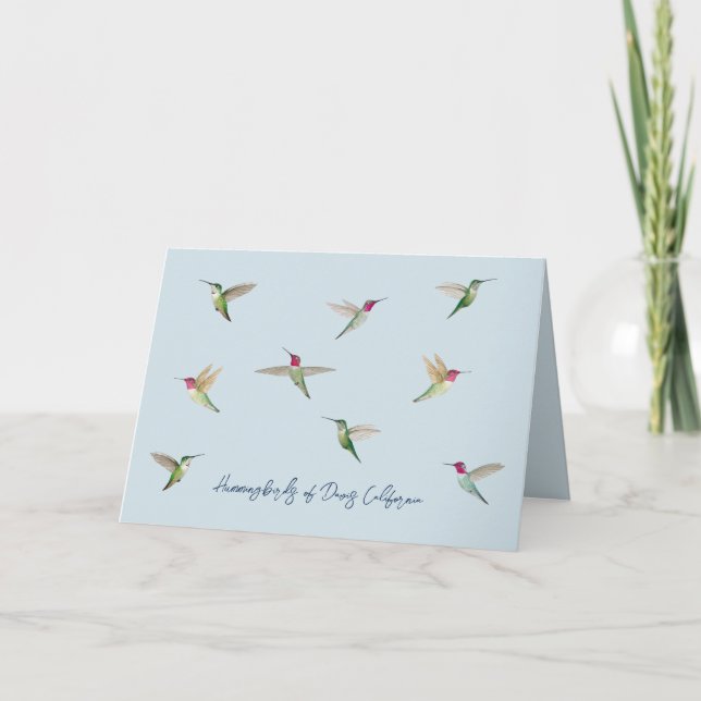 Tarjeta De Agradecimiento Colibríes de Anna de Davis (Anverso)