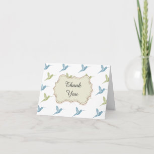 Tarjeta De Agradecimiento Colibríes Gracias