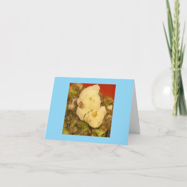 Tarjeta De Agradecimiento Coliflor triste 😢 Cara (Anverso)