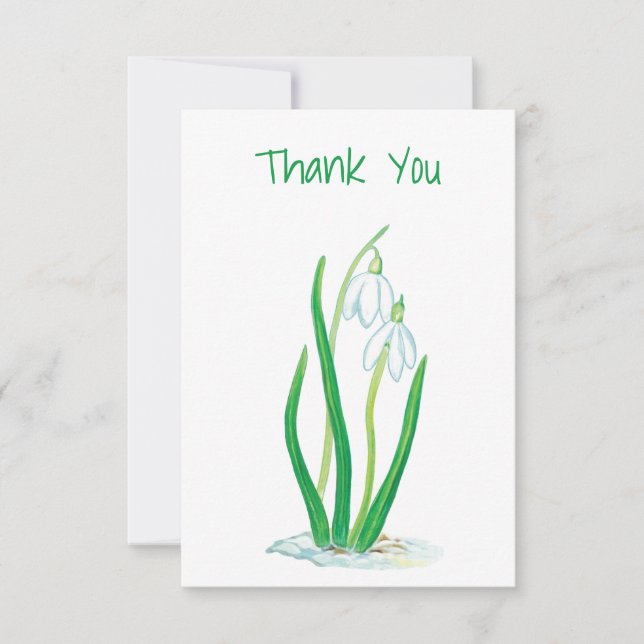 Tarjeta De Agradecimiento Colirio de nieve (Anverso)