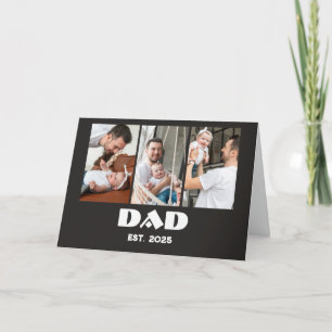 Tarjeta De Agradecimiento Collage de 3 fotos personalizado para papá estable