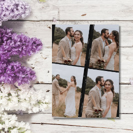 Tarjeta De Agradecimiento Collage de Bodas de cine retro Gracias Cartas