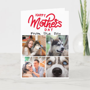 Tarjeta De Agradecimiento Collage de cuatro personalizados de fotos para Hus