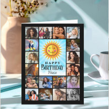 Collage de fotos azul amarillo de sobrina