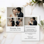 Tarjeta De Agradecimiento Collage de fotos Boda moderno y sencillo en el cor<br><div class="desc">Exprese su gratitud con estilo con el Collage de fotos Boda Simple Heart Modern Gracias a las plantillas de tarjetas. Estas plantillas personalizadas ofrecen una manera elegante y versátil para transmitir su aprecio a sus seres queridos que compartieron en su día especial. Personalizar las cuatro fotos (3 en la parte...</div>