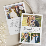 Tarjeta De Agradecimiento Collage de fotos de Boda de corazón de amor con es<br><div class="desc">Moderno Sencillo Sencillo Guión Del Corazón De Amor 4 Boda Foto Tarjeta De agradecimiento. Para una mayor personalización,  haga clic en el enlace "personalizar adicional" y utilice nuestra herramienta de diseño para modificar esta plantilla.</div>