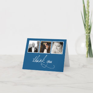 Tarjeta De Agradecimiento Collage de Fotos de Boda - Gracias