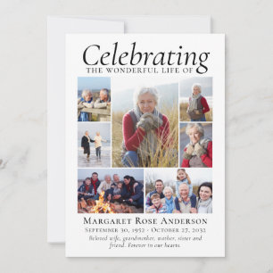 Tarjeta De Agradecimiento Collage de fotos de homenaje conmemorativo Keepsak