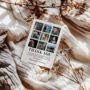 Tarjeta De Agradecimiento Collage de fotos de simpatía Funeral