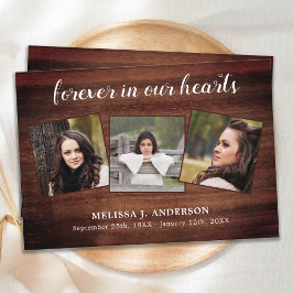 Tarjeta De Agradecimiento Collage de fotos funerario de la simpatía por la m