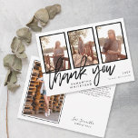 Tarjeta De Agradecimiento Collage de fotos moderno de graduación<br><div class="desc">Sencilla y moderna carta de agradecimiento a los graduados para enviarle a los que lo felicitaron,  asistió a su fiesta de graduación,  les dio regalos,  etc.</div>
