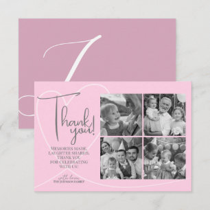 Tarjeta De Agradecimiento Collage de fotos moderno personalizado Gracias