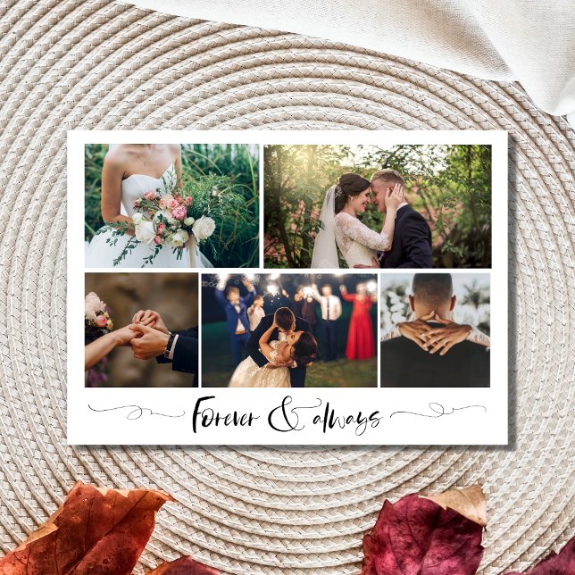 Tarjeta De Agradecimiento Collage de fotos siempre moderno y eterno gracias (Subido por el creador)