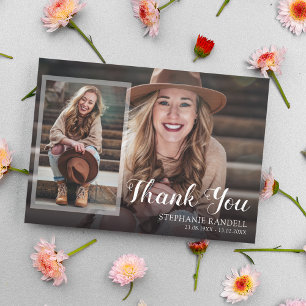 Tarjeta De Agradecimiento Collage de fotos y mensaje modernos