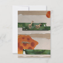 Collage rojo de animales africanos