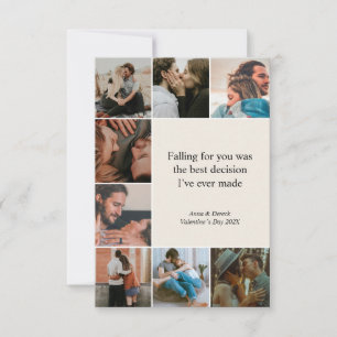 Tarjeta de agradecimiento Collage Valentines Day
