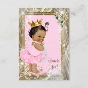 Tarjeta De Agradecimiento Collares de perlas étnicos de princesa plana agrad