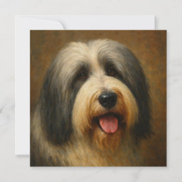 Tarjeta De Agradecimiento Collie Barbudo