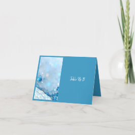 Tarjeta De Agradecimiento Color de agua azul de lujo Abstracto Pearlescent