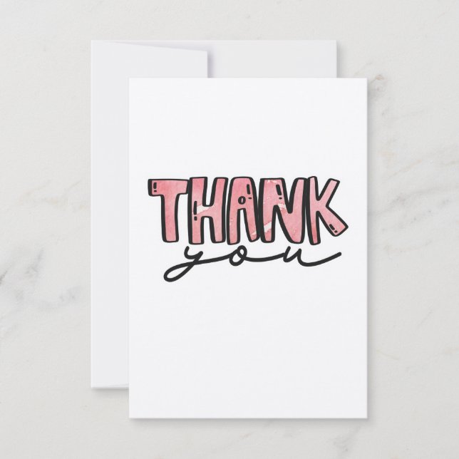 Tarjeta de agradecimiento: color de agua en la fel (Anverso)