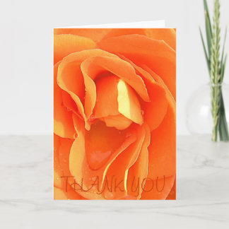 Tarjeta De Agradecimiento Color de rosa anaranjado, GRACIAS