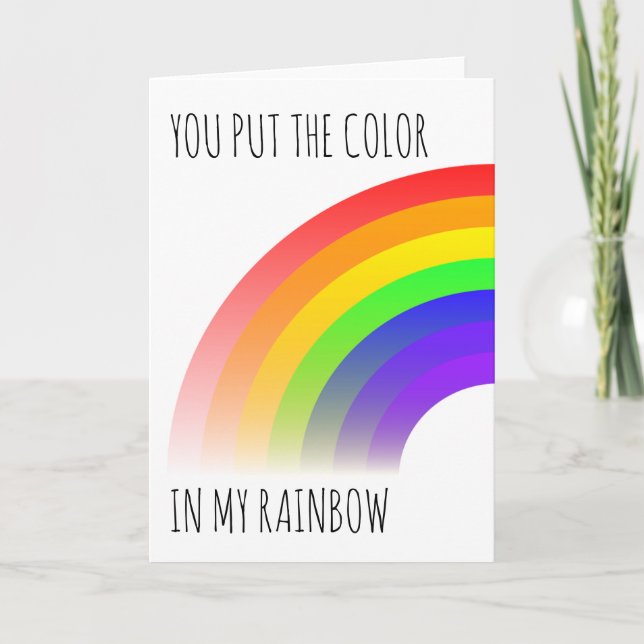 Tarjeta De Agradecimiento Color en mi arcoiris (Anverso)