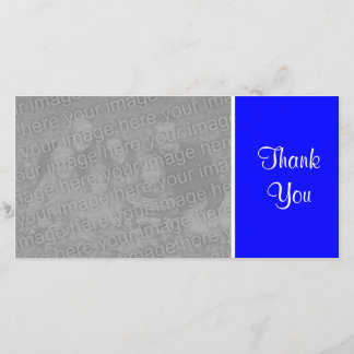 Tarjeta De Agradecimiento Color llano - gracias - azul