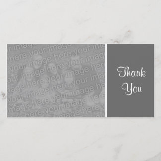 Tarjeta De Agradecimiento Color llano - gracias - gris oscuro