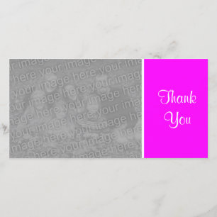 Tarjeta De Agradecimiento Color llano - gracias - magenta
