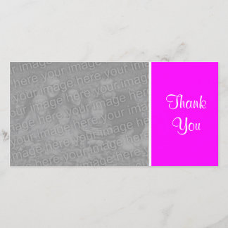 Tarjeta De Agradecimiento Color llano - gracias - magenta