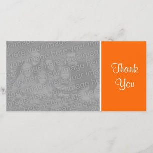 Tarjeta De Agradecimiento Color llano - gracias - naranja