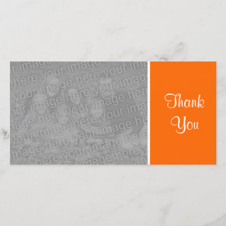 Tarjeta De Agradecimiento Color llano - gracias - naranja