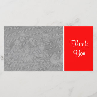 Tarjeta De Agradecimiento Color llano - gracias - rojo