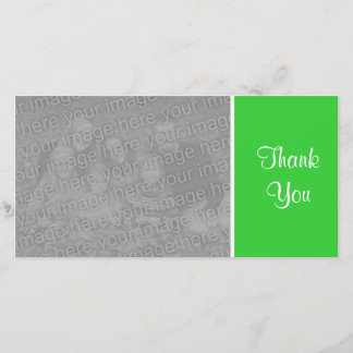 Tarjeta De Agradecimiento Color llano - gracias - verde de la primavera