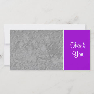 Tarjeta De Agradecimiento Color Plano - Gracias - Púrpura