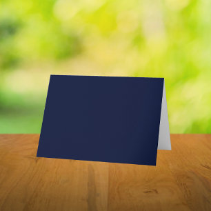 Tarjeta De Agradecimiento Color sólido azul de la marina de medianoche