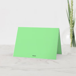 Tarjeta De Agradecimiento Color verde claro personalizado