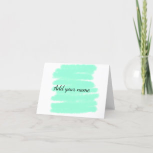 Tarjeta De Agradecimiento Colores de agua verdes agregar un mensaje de texto