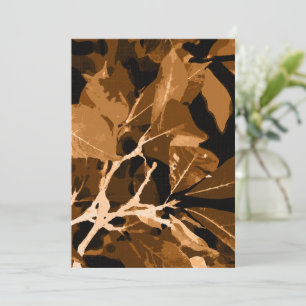 Tarjeta De Agradecimiento colores de otoño, hojas 6