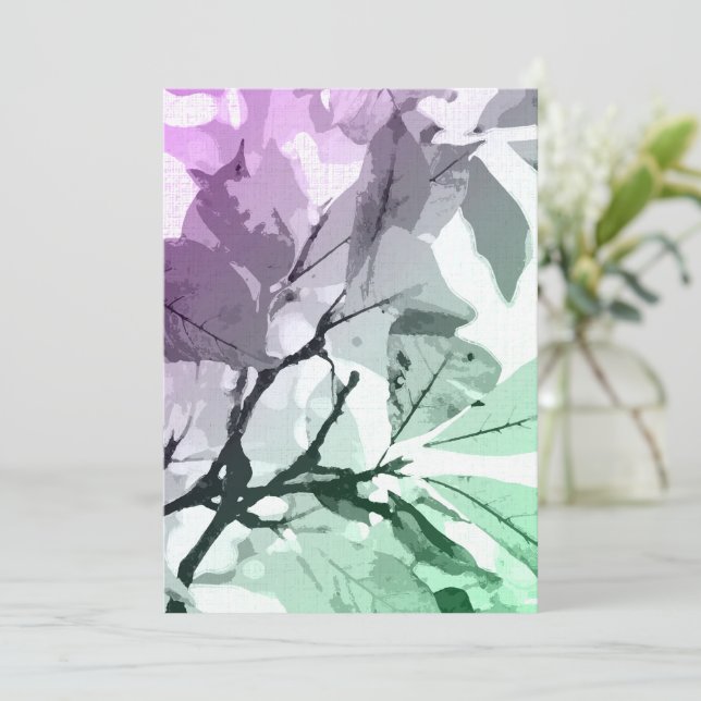 Tarjeta De Agradecimiento Colores otoñales, hojas 5 (Anverso de pie)