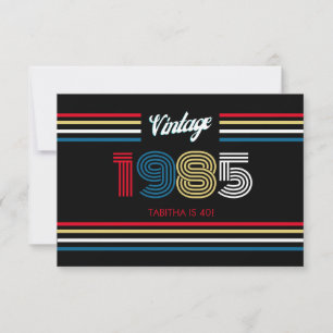 Tarjeta De Agradecimiento Colores primarios de la banda retro vintage