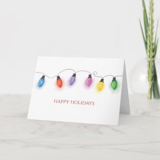 Tarjeta De Agradecimiento Colorful Christmas Bulbs Folded Holiday Card